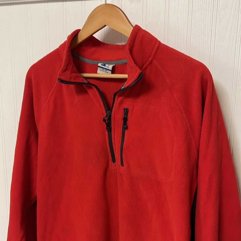 Starter Red Fleece Half-Zip Pullover Sweatshirt. … - image 2