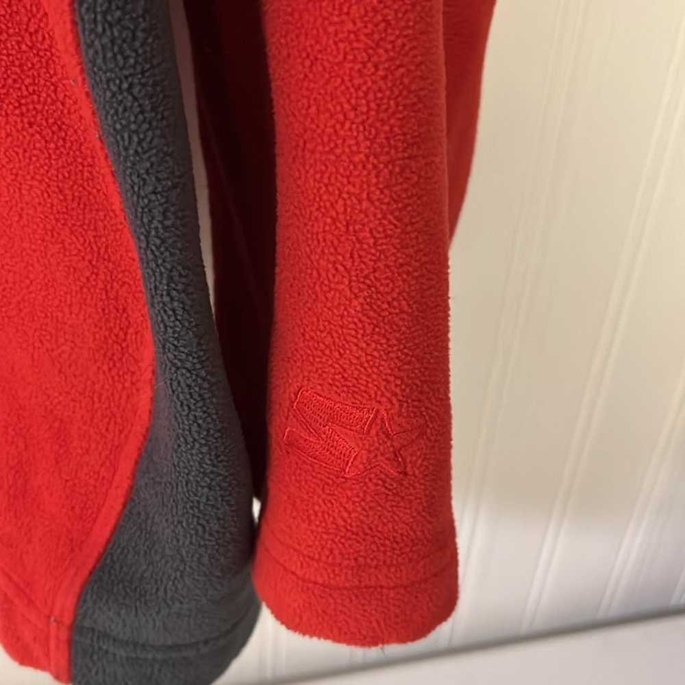 Starter Red Fleece Half-Zip Pullover Sweatshirt. … - image 4