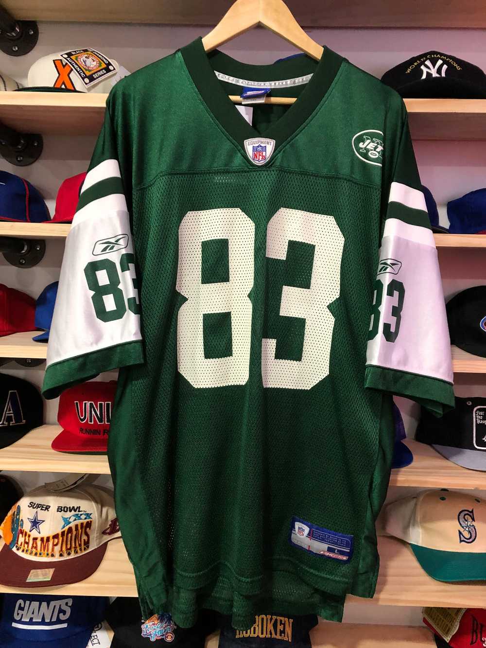 Vintage Reebok NFL New York Jets Moss Jersey Size… - image 1