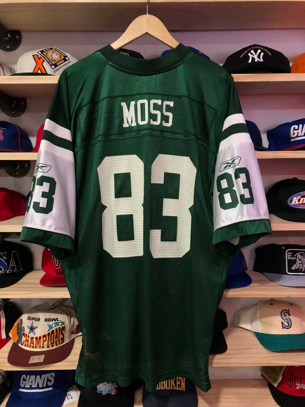Vintage Reebok NFL New York Jets Moss Jersey Size… - image 3