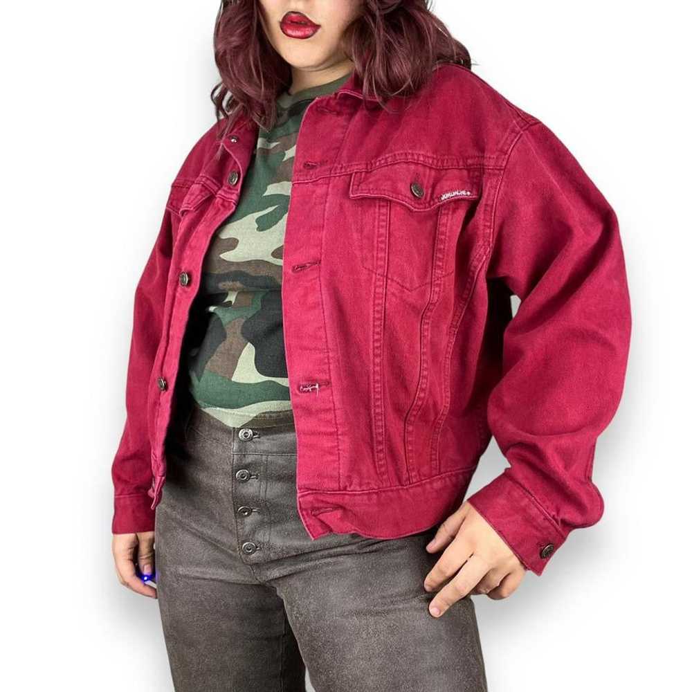90s Cranberry Denim Jacket (L) - image 4