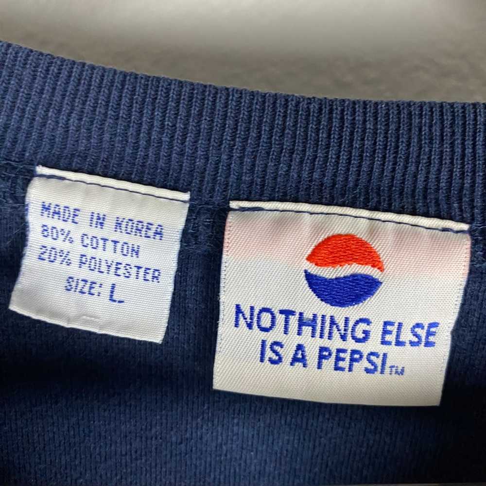 Vintage Pepsi Co Fleece Sweatshirt Blue - image 4