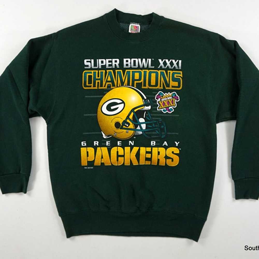 VTG 1997 Green Bay Packers Super Bowl Champs Swea… - image 1