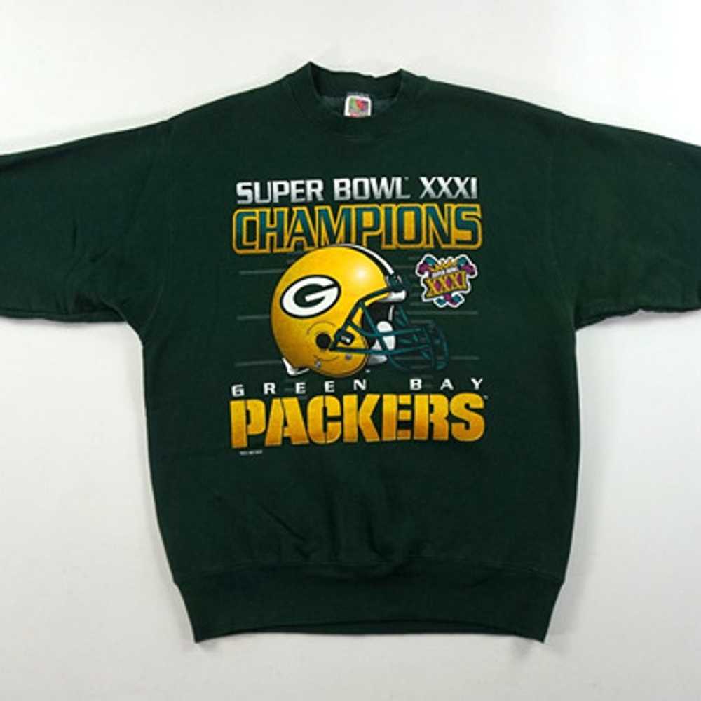 VTG 1997 Green Bay Packers Super Bowl Champs Swea… - image 2