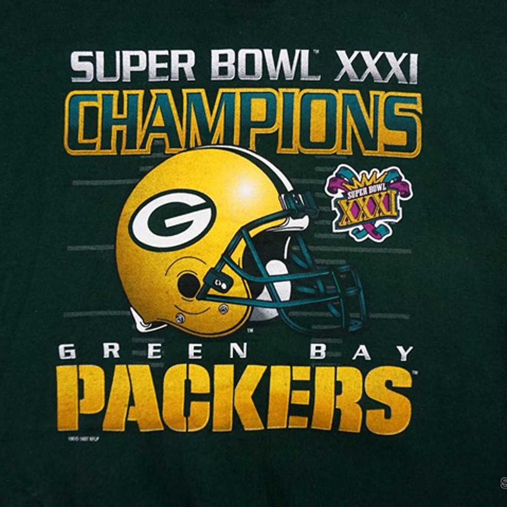 VTG 1997 Green Bay Packers Super Bowl Champs Swea… - image 3