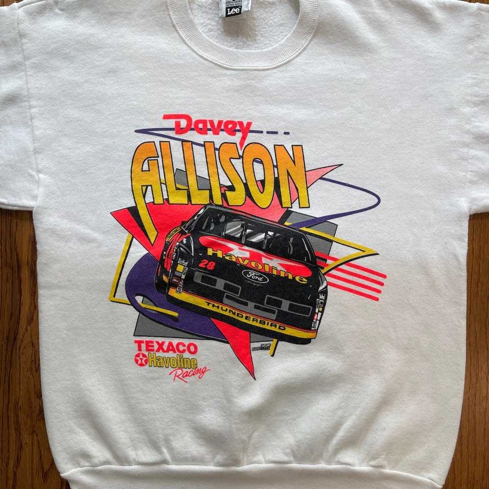 Vintage NASCAR Sweatshirt (L) - Davey Allison #28 - image 1