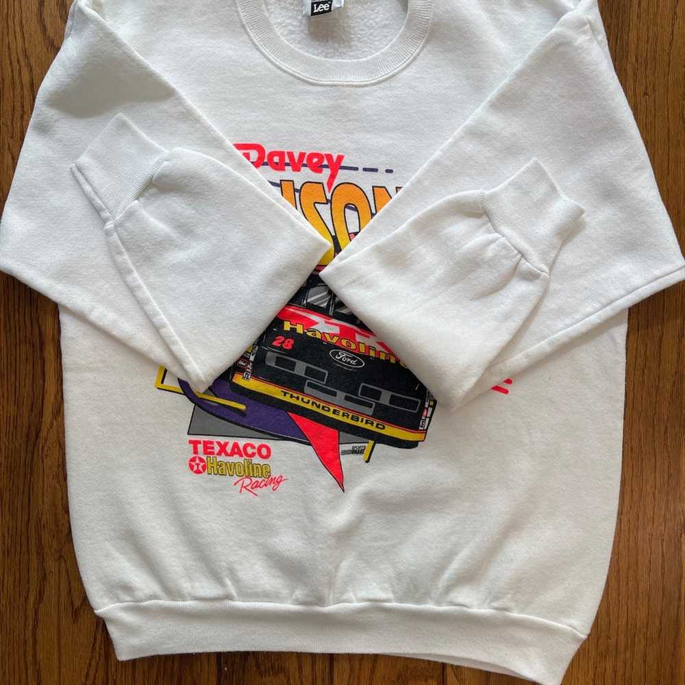 Vintage NASCAR Sweatshirt (L) - Davey Allison #28 - image 4