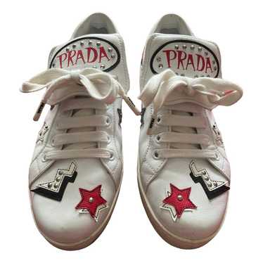 Prada Downtown leather trainers - image 1