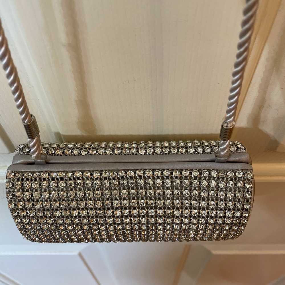 Vintage Franchi Hardcase Evening Clutch Bag-Silve… - image 5