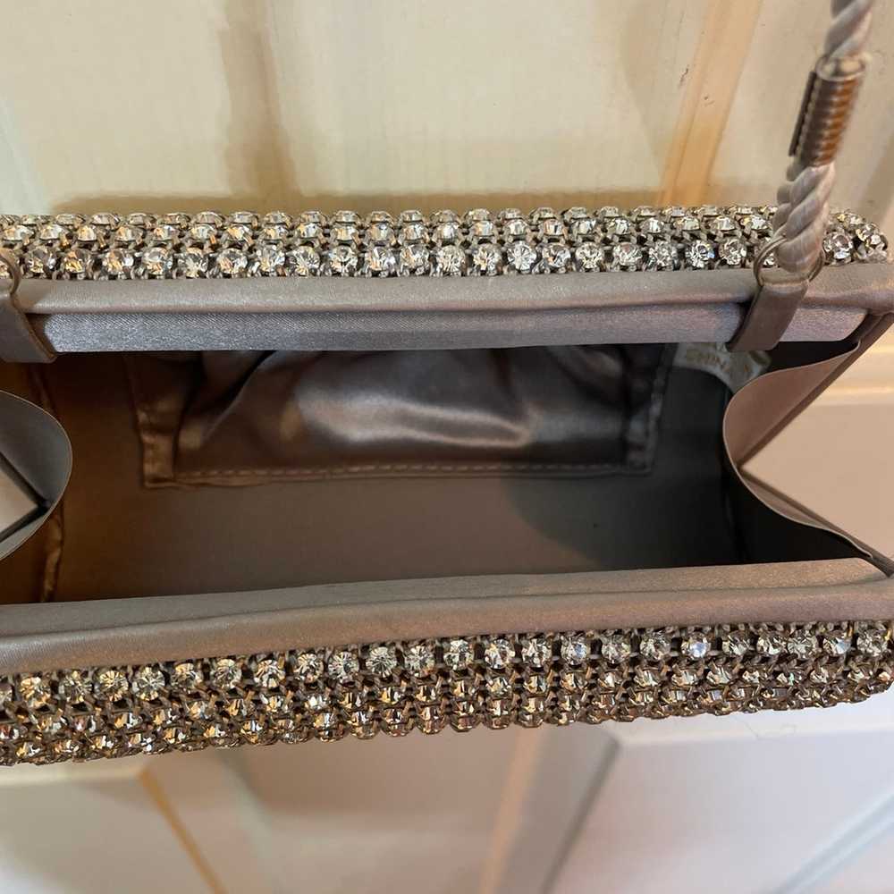 Vintage Franchi Hardcase Evening Clutch Bag-Silve… - image 9