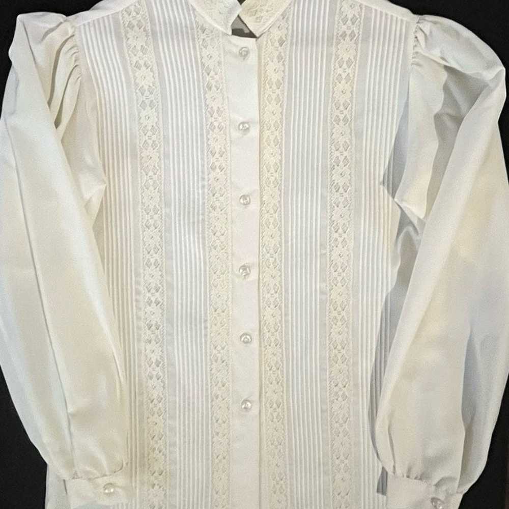 Vintage LADY DIPLOMAT Tailored Collared Off-white… - image 11