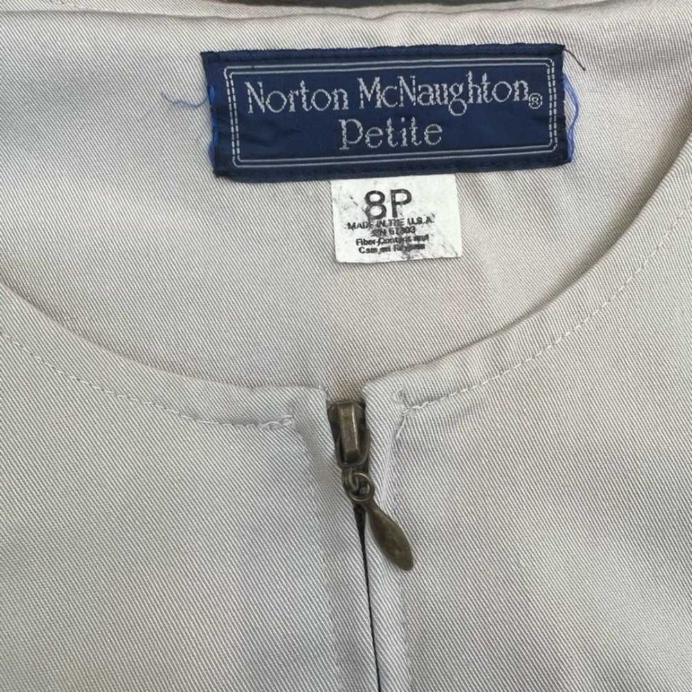Vintage Norton McNaughton Zipper Light Khaki Vest… - image 5