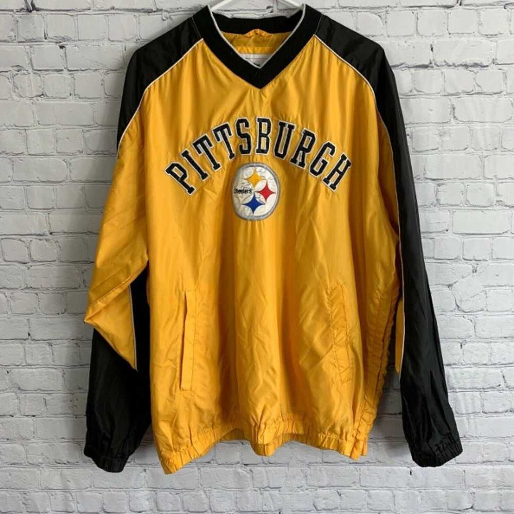 Vintage NFL Pittsburgh Steelers Nylon Pullover Ye… - image 1