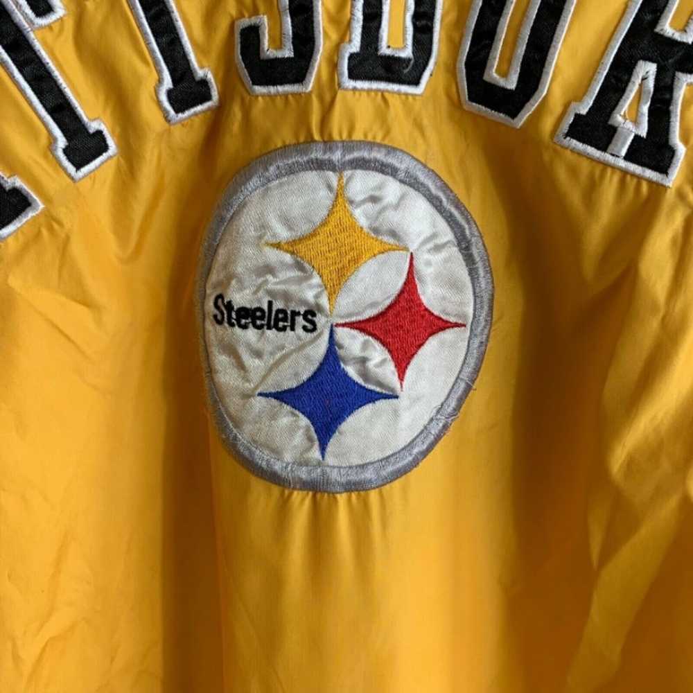 Vintage NFL Pittsburgh Steelers Nylon Pullover Ye… - image 2