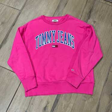 Vintage Tommy Jeans Pink Crewneck Womens size L - image 1