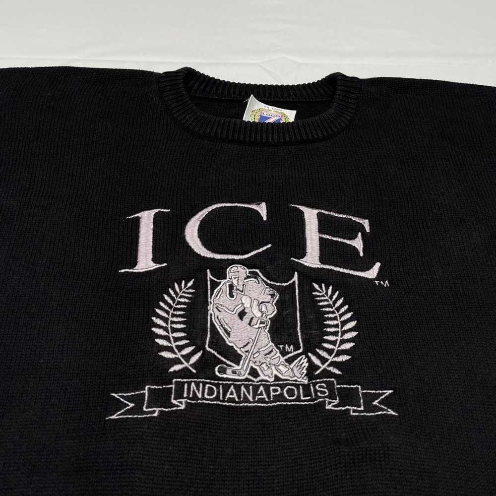 Vintage 90s Indianapolis Ice Hockey Sweatshirt Me… - image 1