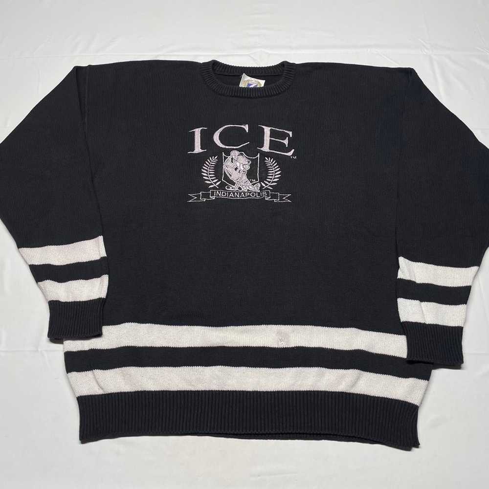 Vintage 90s Indianapolis Ice Hockey Sweatshirt Me… - image 2