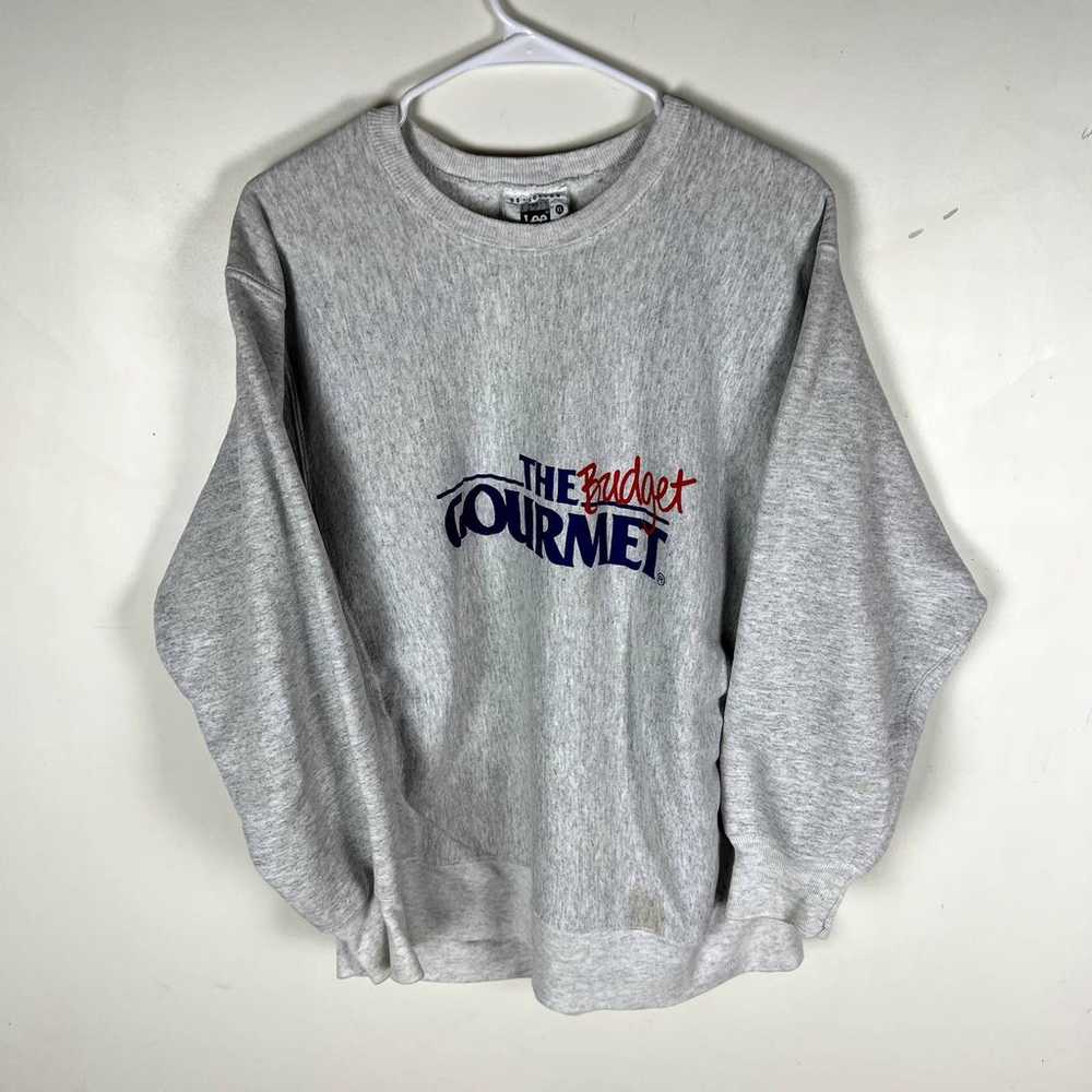 vintage 90s Lee 'The Gourmet Budget' crewneck gra… - image 1