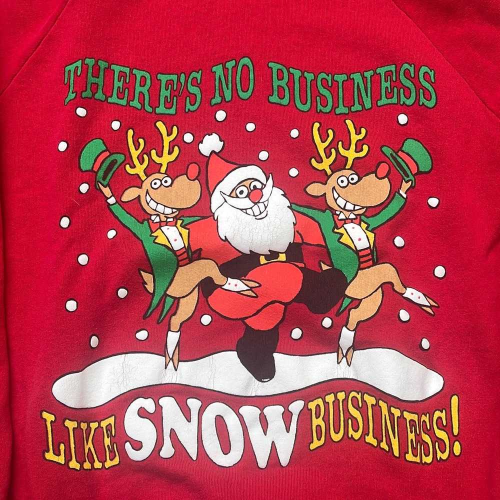 Vintage Puff Print Christmas Santa Crewneck Sweat… - image 3