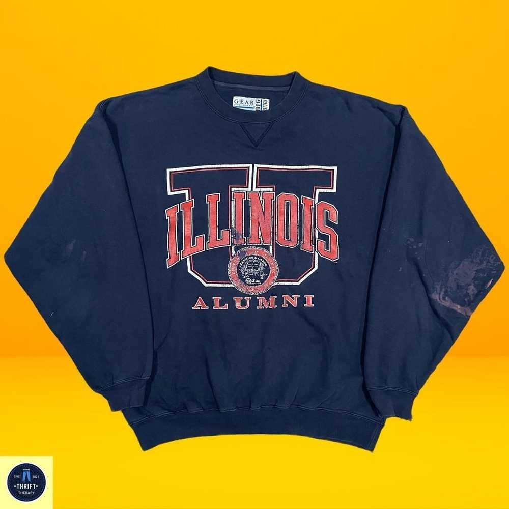 Vintage 90s Illinois University sweatshirt - image 1