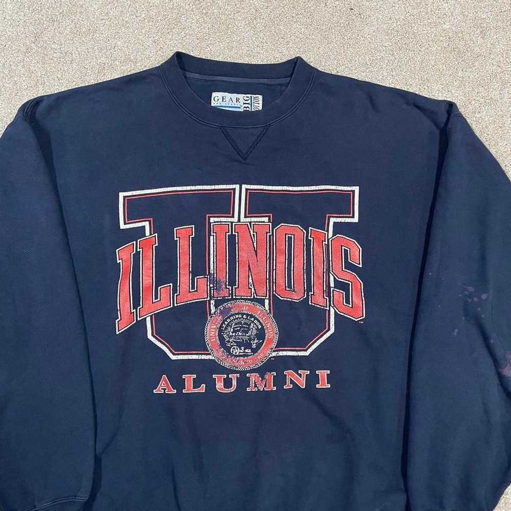 Vintage 90s Illinois University sweatshirt - image 5