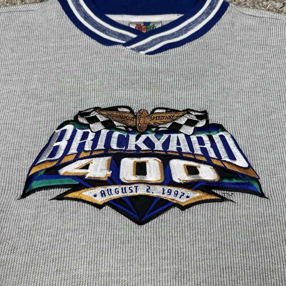 Vintage 90s Brickyard 400 Racing Sweatshirt Crewn… - image 5