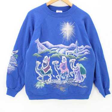 Vintage Hanes Sweatshirt Mens Blue Pullover The T… - image 1