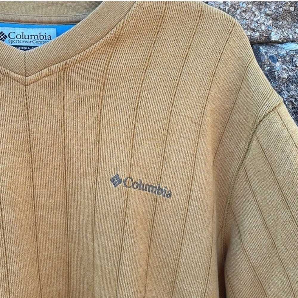 Vintage wash Columbia V-neck Pullover sweater - image 2