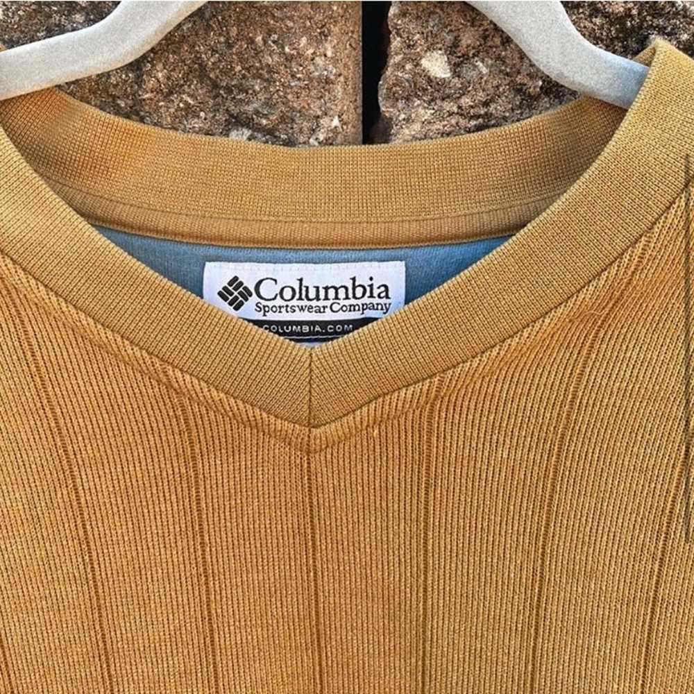 Vintage wash Columbia V-neck Pullover sweater - image 3