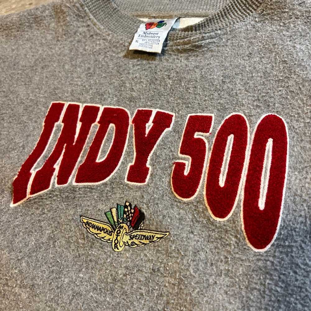 Vintage 90s Indianapolis Indy 500 Embroidered Cre… - image 2