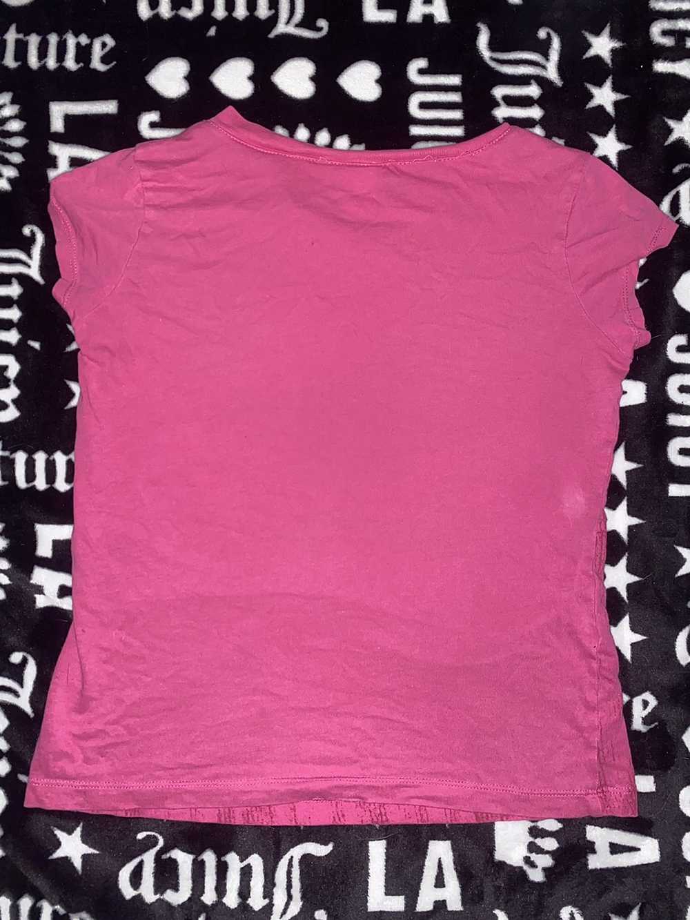 Other Pink Rose Graphic Fitted T Shirt - image 2