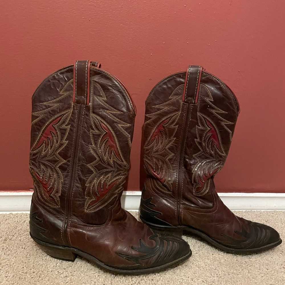 Vintage leather cowboy boots - image 1