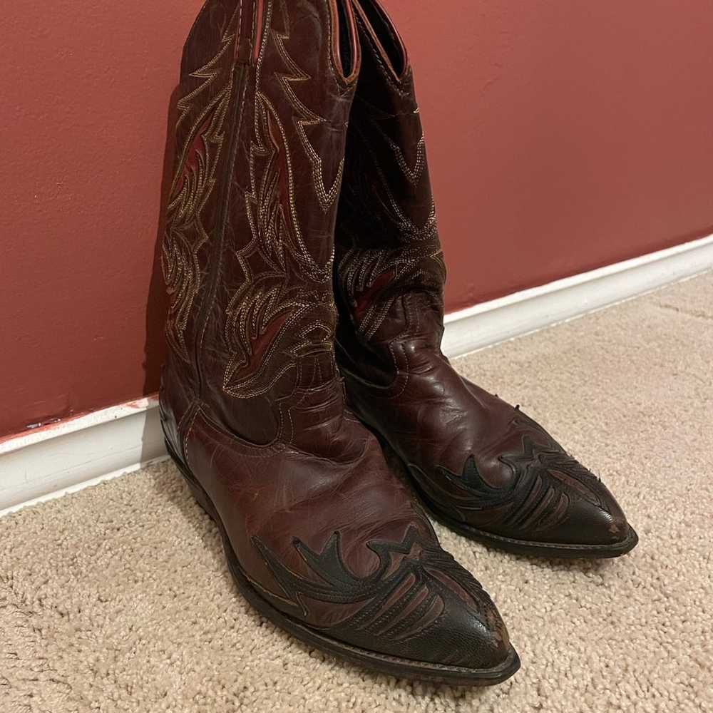 Vintage leather cowboy boots - image 2