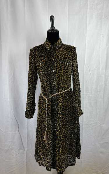 Other Hale Bob Cheetah Print Dress w/ Chain Belt X