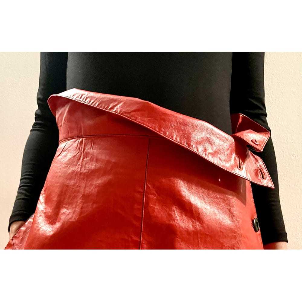 Bottega Veneta Leather mid-length skirt - image 3