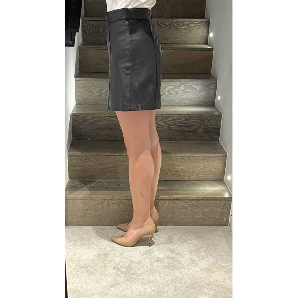 Reiss Leather mini skirt - image 4