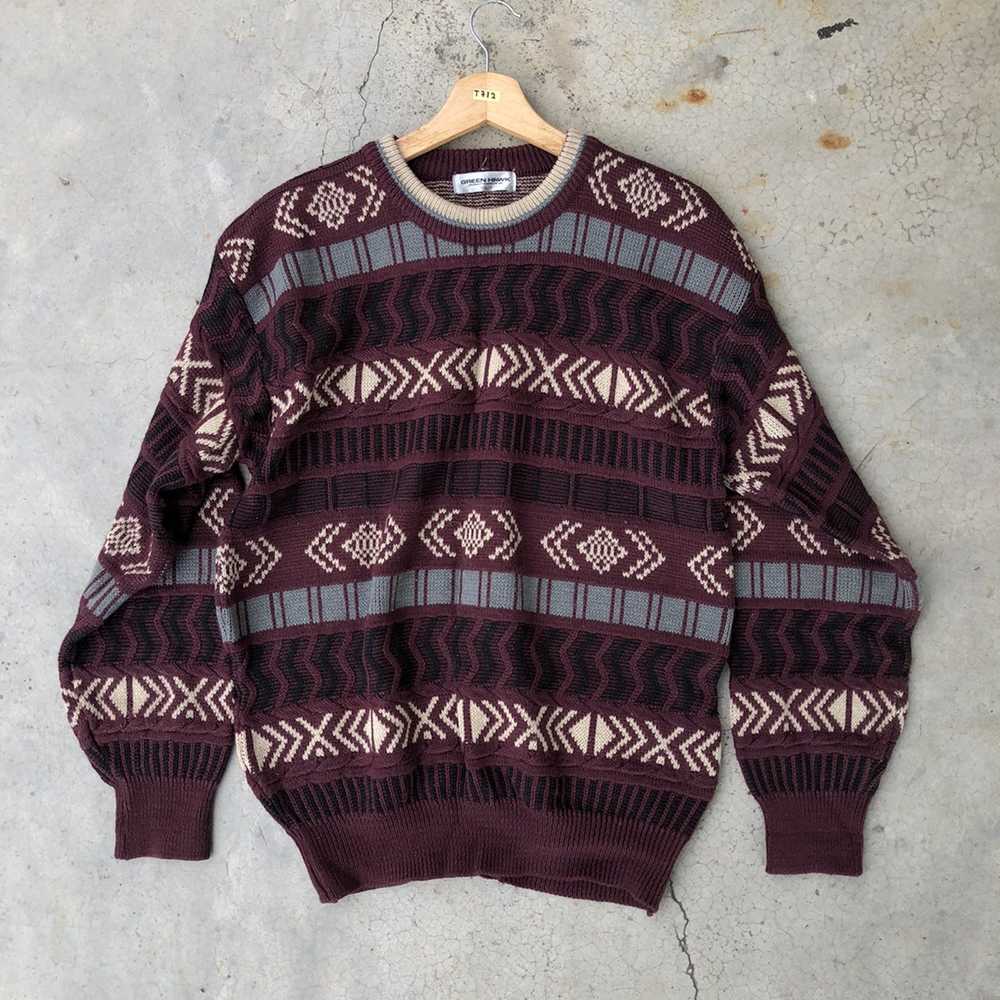 Coloured Cable Knit Sweater × Designer × Very Rar… - image 1