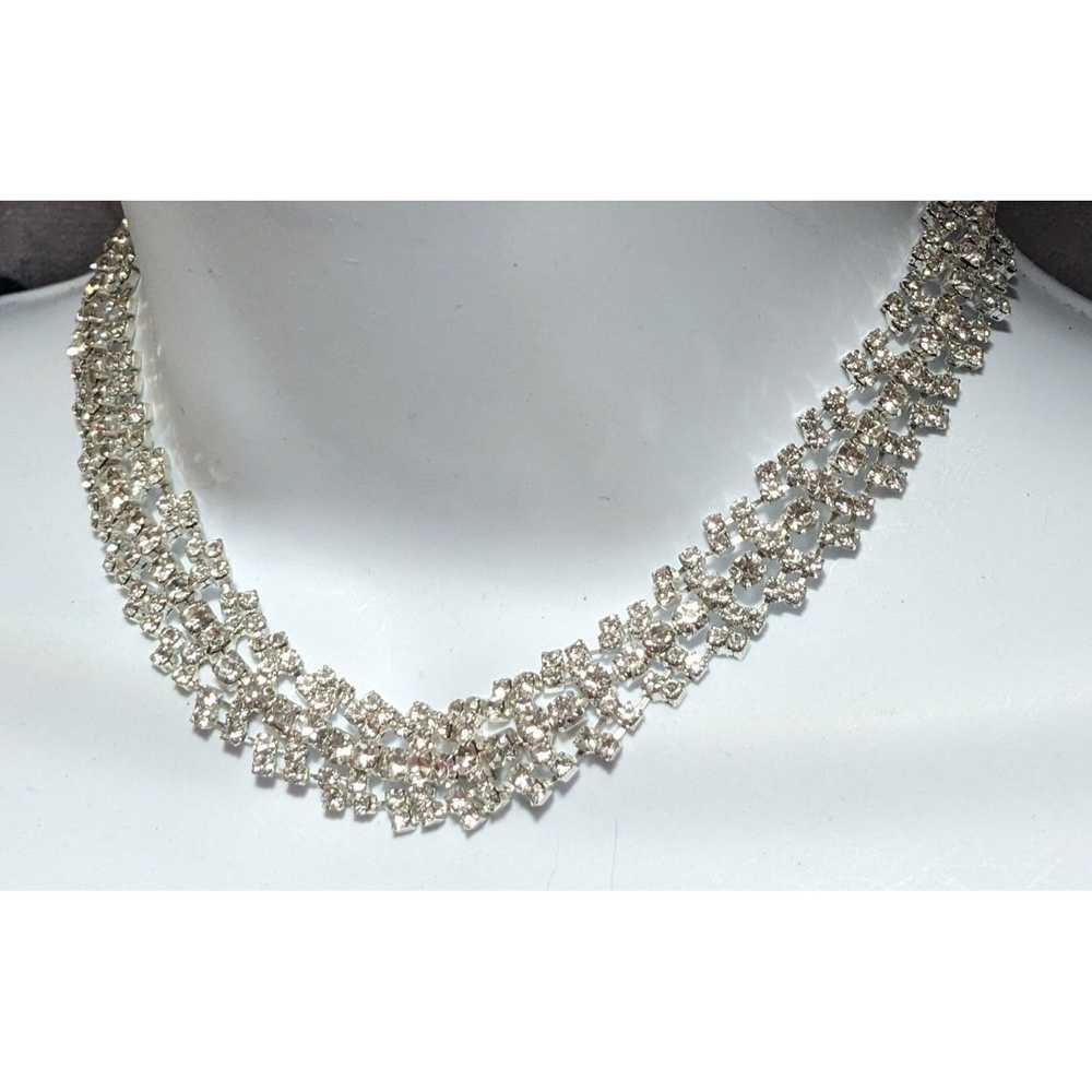 Other Wide Sparkly Rhinestone Necklace - image 1