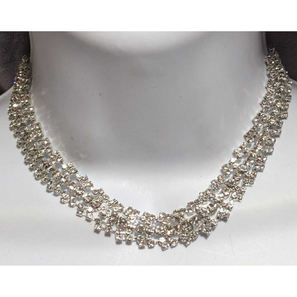 Other Wide Sparkly Rhinestone Necklace - image 2