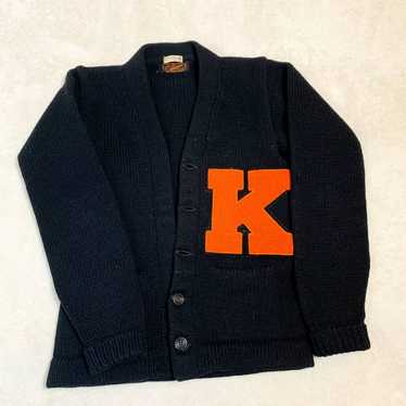 Vintage VTG O'Shea Letterman's Union Made Knit Ca… - image 1