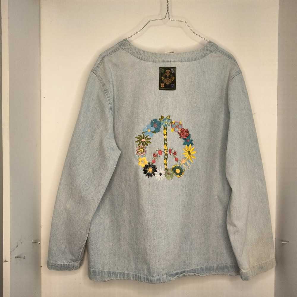 Embroidered Vintage top williwear sport button up… - image 1