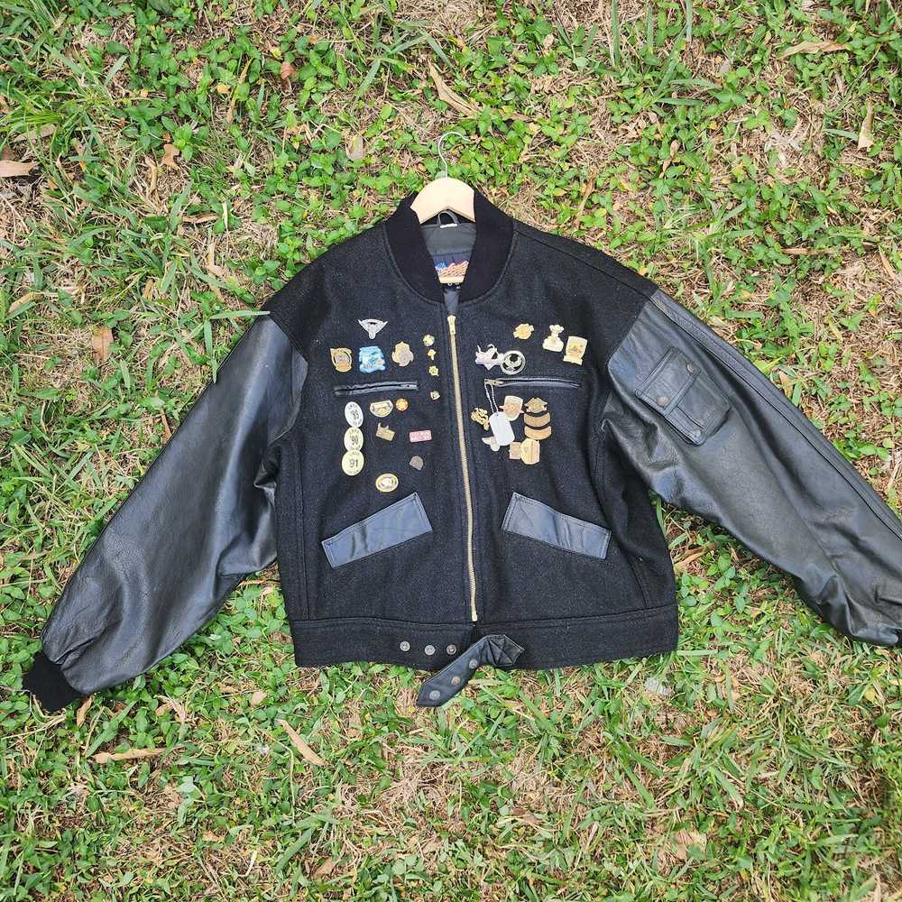 Vintage Vintage Biker Bomber Jacket - image 1