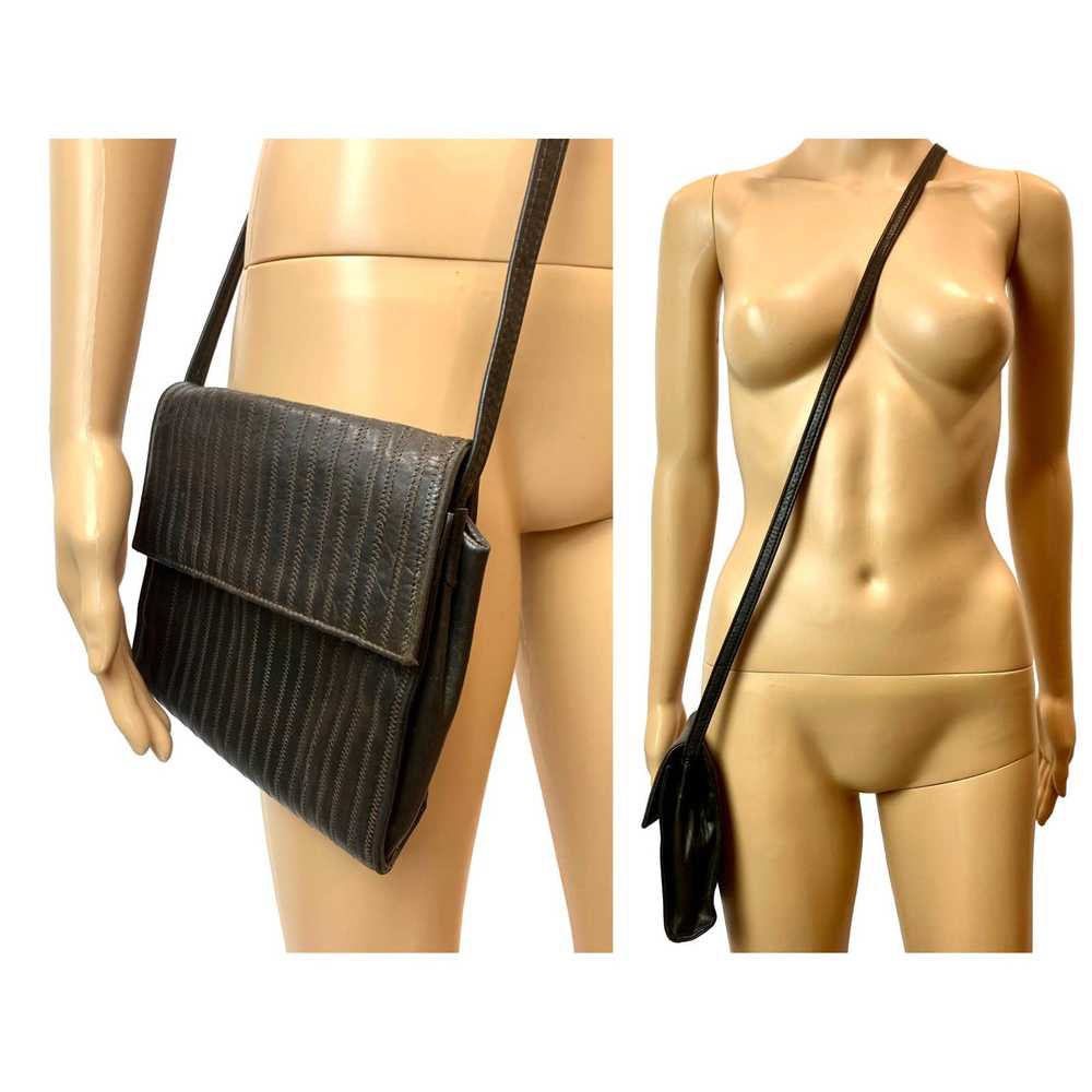 Bag × Leather × Vintage Vintage Chic French Brown… - image 5