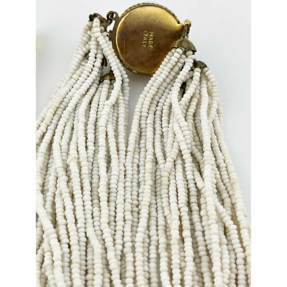 Vintage Vintage Italy White Beaded Necklace - image 5