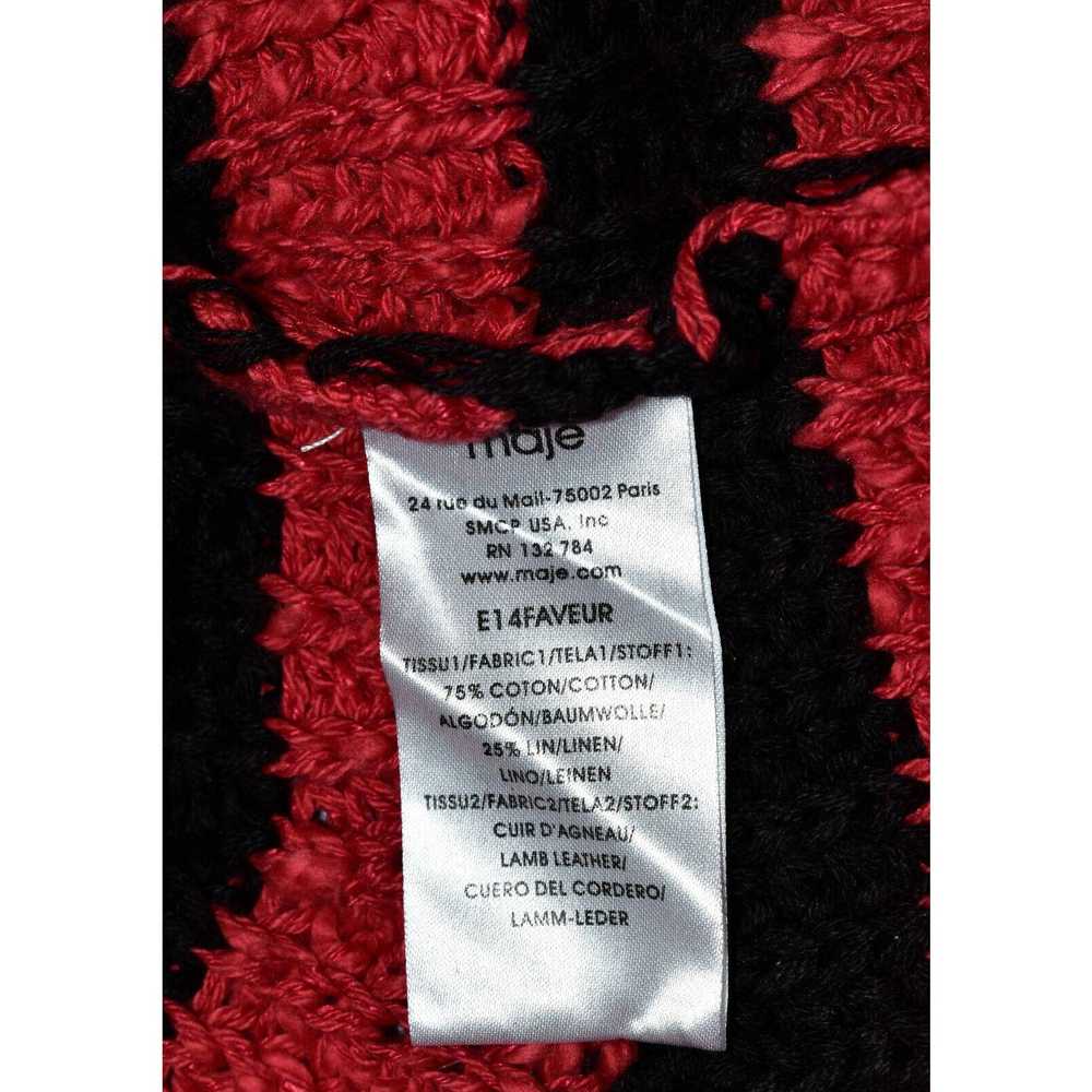 Maje A4 MAJE Faveur Red Black Striped Cotton Line… - image 6