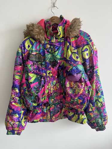 Vintage ski jacket multi colour - Gem