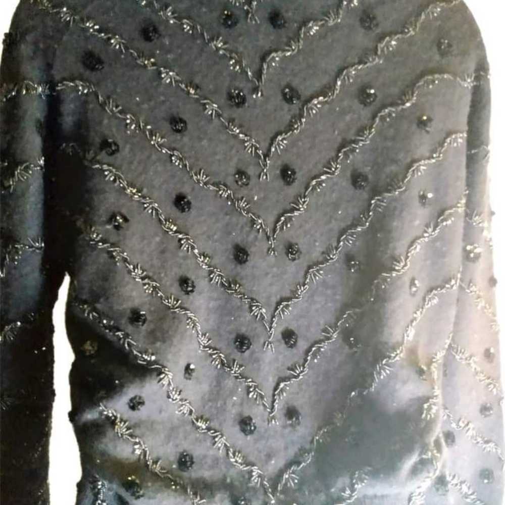 Vintage beaded and sequined sweater. - image 2