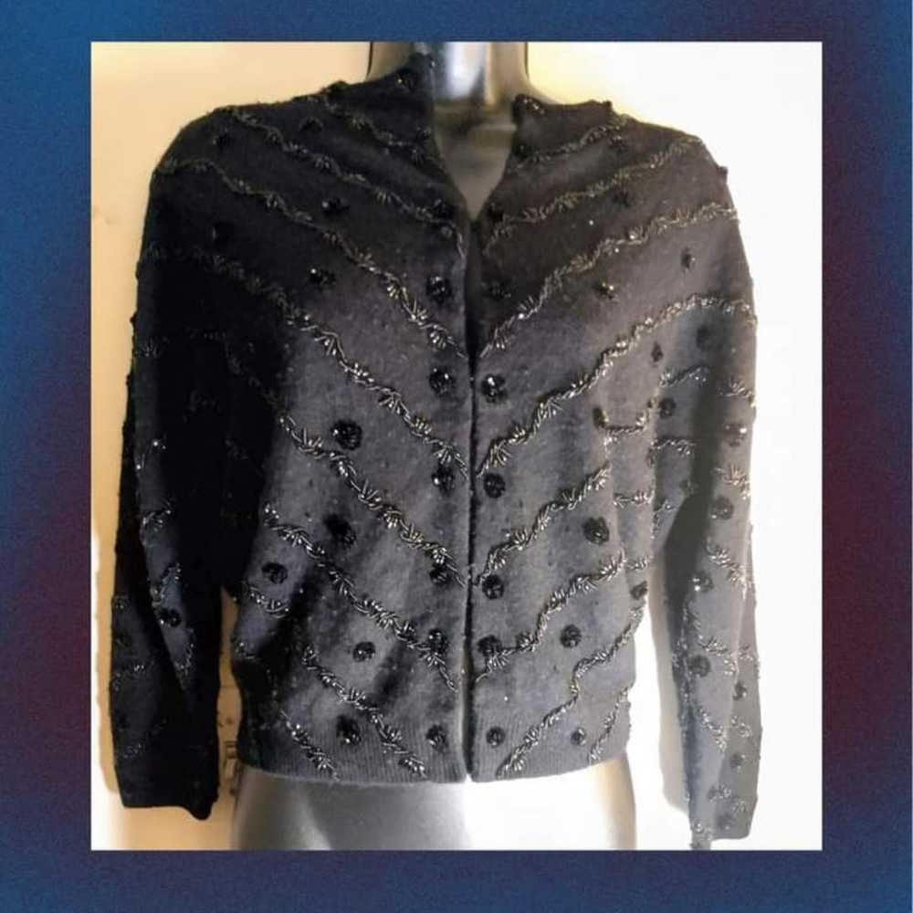 Vintage beaded and sequined sweater. - image 3