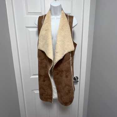 Other Knox Rose faux fur vegan long vest size S - image 1