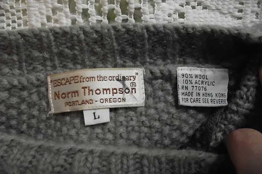 Vintage Norm Thompson Mens Chunky Wool Blend Swea… - image 8
